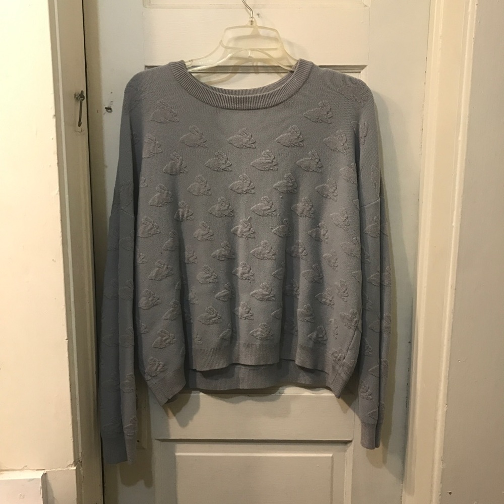 Grey Bunny Sweater Size XXL